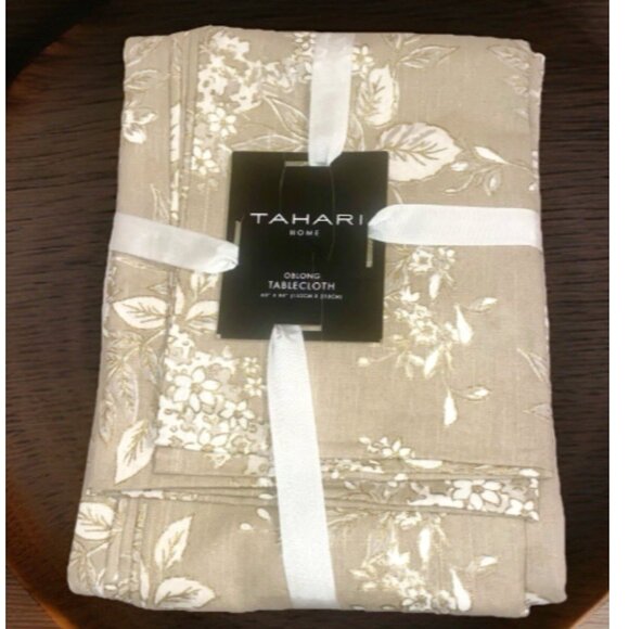 Tahari Home Tablecloth 60 in. x 94 in. Oblong - Picture 1 of 1